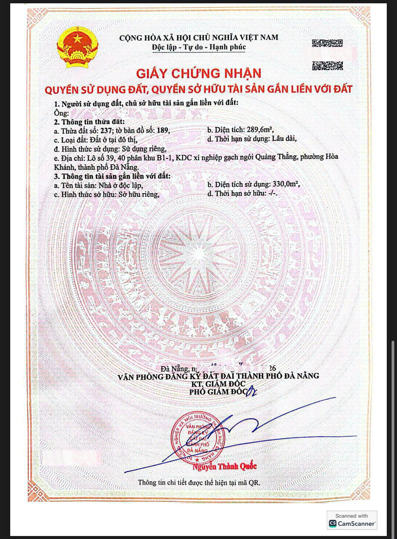 Sơ đồ thửa đất 237